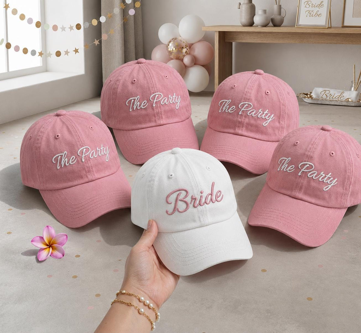 Personalized Bride Embroidered Hat, Custom Bridal Shower Baseball Cap, Bachelorette Gift, vacation hat