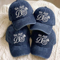 Custom Embroidered Washed Cotton Baseball Cap, Anniversary Gift, Personalized Dad Hat