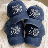 Custom Embroidered Washed Cotton Baseball Cap, Anniversary Gift, Personalized Dad Hat