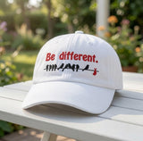 Funny Bird Embroidered Hat, Minimalist Vintage Washed Baseball Cap, Bird Lover Gift