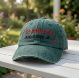 Funny Bird Embroidered Hat, Minimalist Vintage Washed Baseball Cap, Bird Lover Gift