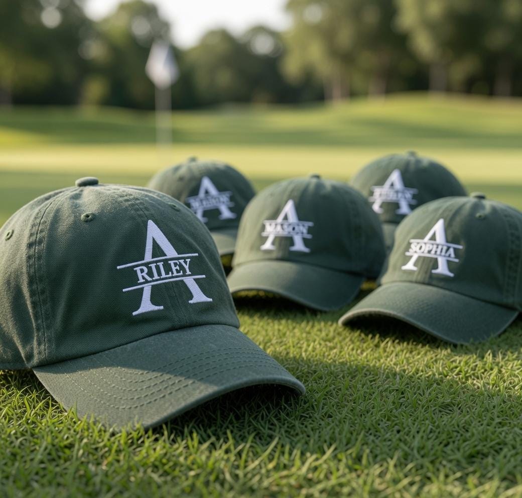 Embroidered Custom Initial Golf Hat, Personalized Name Cap, Golf Hat, Golf Gift For Him/Her, Monogram Golf Cap, Embroidery Hat, Custom Cap