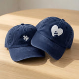 Matching Puzzle Piece Embroidered Hats, Romantic Couple Baseball Caps, Anniversary Gift