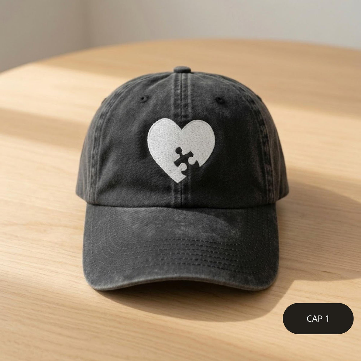 Matching Puzzle Piece Embroidered Hats, Romantic Couple Baseball Caps, Anniversary Gift