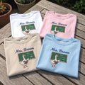 Custom Duck Teacher Shirt, Embroidered Blackboard Back to School Personalized Tee