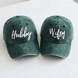 Matching Husband and Wife Embroidered Hats, Personalized Wedding Couple Baseball Caps