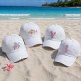 Sea Life Embroidered Baseball Cap, Minimalist Turtle Fish Lobster Seahorse Hat, Outdoor Adventure Gift, dad hat