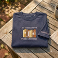 Custom Book Lover Sweatshirt, Fully Booked Embroidered Sleeve Name Reading Crewneck