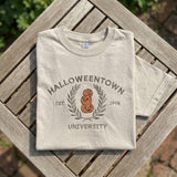 Halloweentown University Sweatshirt, Embroidered Pumpkin Halloween College Crewneck