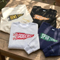 Custom Pennant Embroidered Sweatshirt, Personalized College Vintage Sports Crewneck
