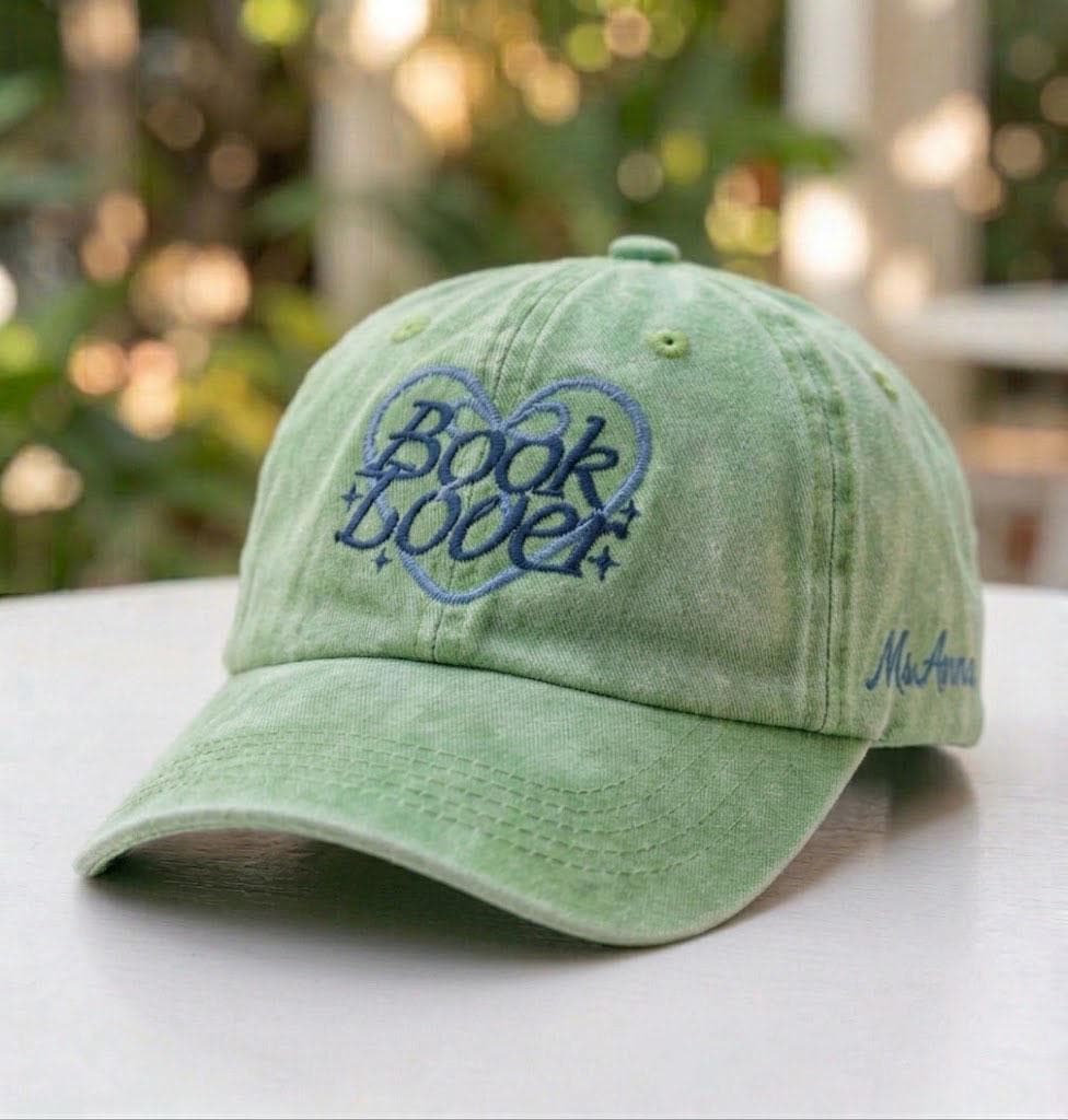 Custom Book Lover Hat, Embroidered Dad Cap, Aesthetic Bookworm Gift, Personalized Reading Cap, Trendy Vintage Baseball Hat,Bookish Accessory