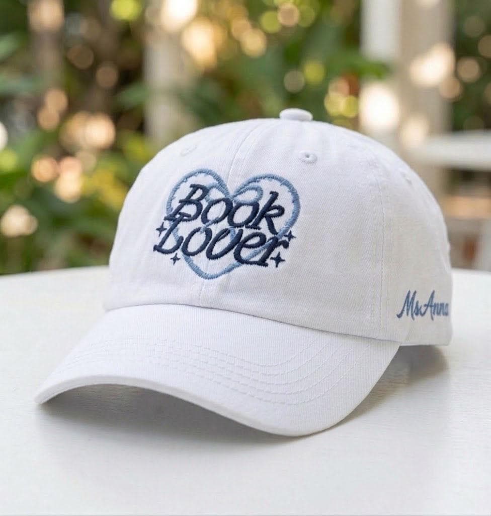 Custom Book Lover Hat, Embroidered Dad Cap, Aesthetic Bookworm Gift, Personalized Reading Cap, Trendy Vintage Baseball Hat,Bookish Accessory