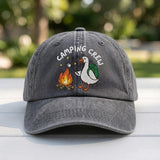 Camping Duck Goose Embroidered Hat, Marshmallow Campfire Baseball Cap, Outdoor Gift