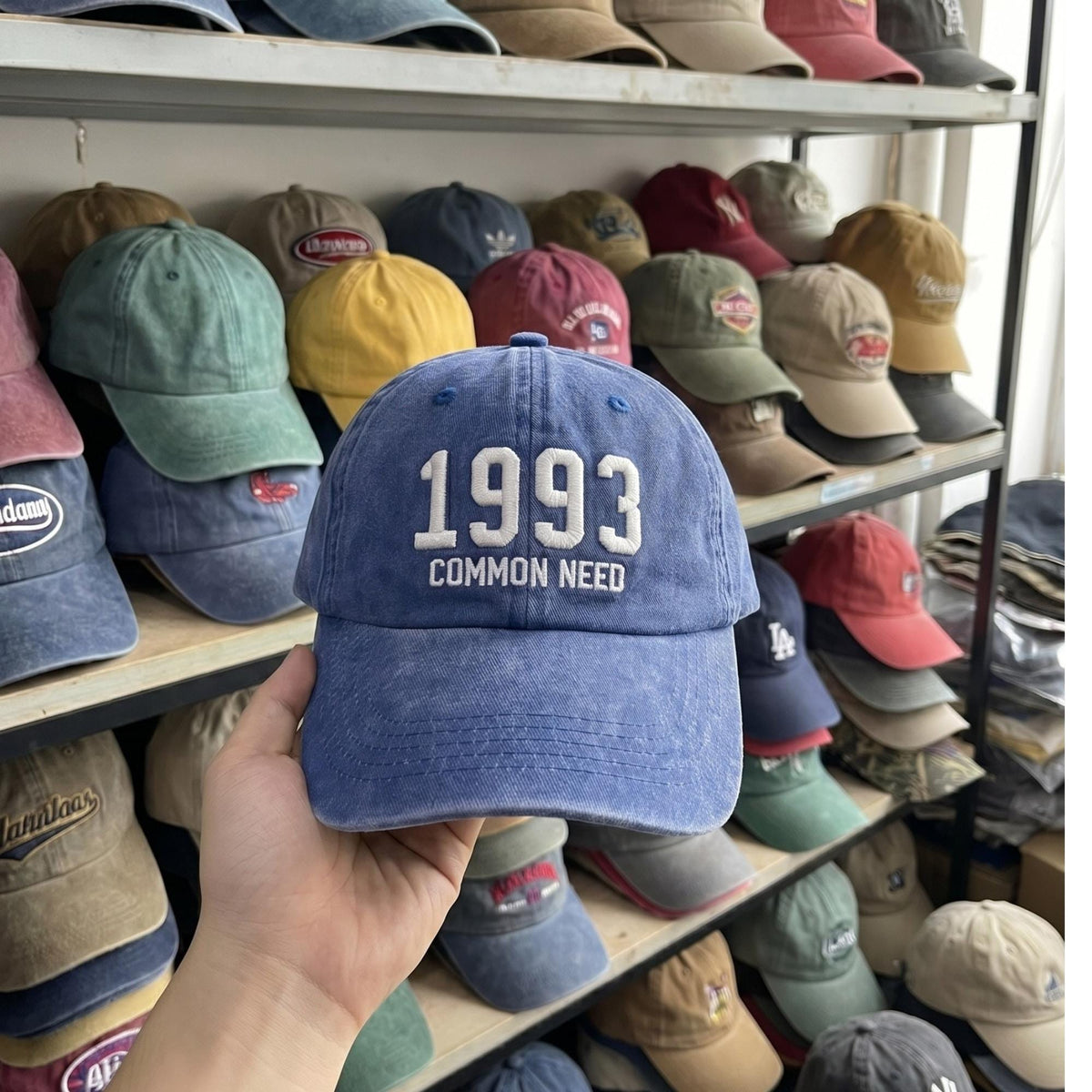 Personalized Birth Year Embroidered Hat, Custom Birthday Washed Cotton Dad Cap