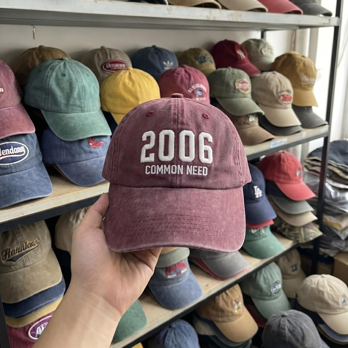 Personalized Birth Year Embroidered Hat, Custom Birthday Washed Cotton Dad Cap