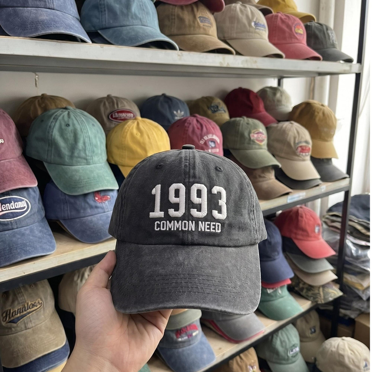 Personalized Birth Year Embroidered Hat, Custom Birthday Washed Cotton Dad Cap