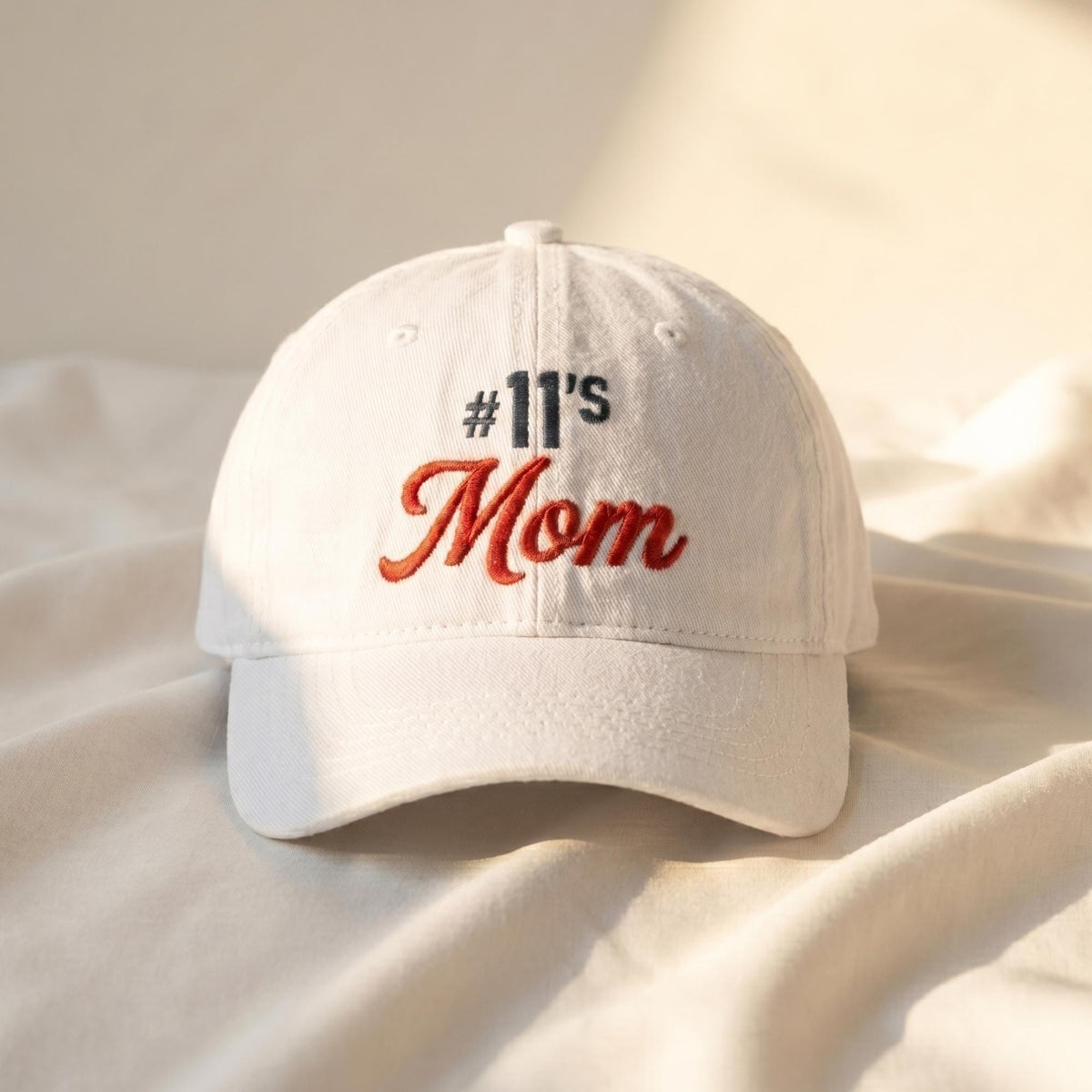 Personalized Sports Mom Embroidered Hat, Custom Jersey Number Baseball Cap, Game Day Gift
