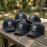 The Happy Camper Hat Custom Embroidered Camping Baseball Cap Personalized Camper Van Gift Retro Road Trip Hats Family Matching Caps