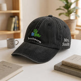 Personalized Bookworm Embroidered Hat, Custom Reader Baseball Cap, Book Lover Gift