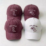 Wild Wild Wife Embroidered Hat, Western Bachelorette Cap, Custom Cowgirl Bach Hat, Nashville Rodeo Party Hat, Team Bride Baseball Cap