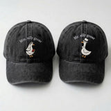 Matching Goose Couple Embroidered Hats, Personalized Bride Groom Baseball Caps, Wedding Gift
