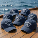 Custom Boat Group Embroidered Hat - Personalized Yacht Club Nautical Cap