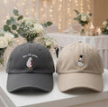 Personalized Goose Couple Embroidered Hats, Matching Bride and Groom Baseball Caps, Wedding Gift