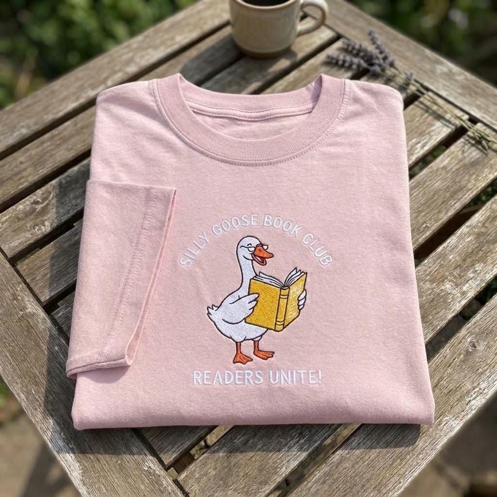 Silly Goose Book Club Shirt, Funny Goose Reading Cute Bookworm Bookish Tee