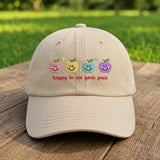 Smiley Apple Embroidered Teacher Hat, Cute Back to School Baseball Cap, Teacher Gift