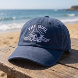 Custom Beach Embroidered Hat | Personalized The Bride Cap | Nautical Bachelorette Party Decor | Custom Wave Anchor Baseball Dad Hat