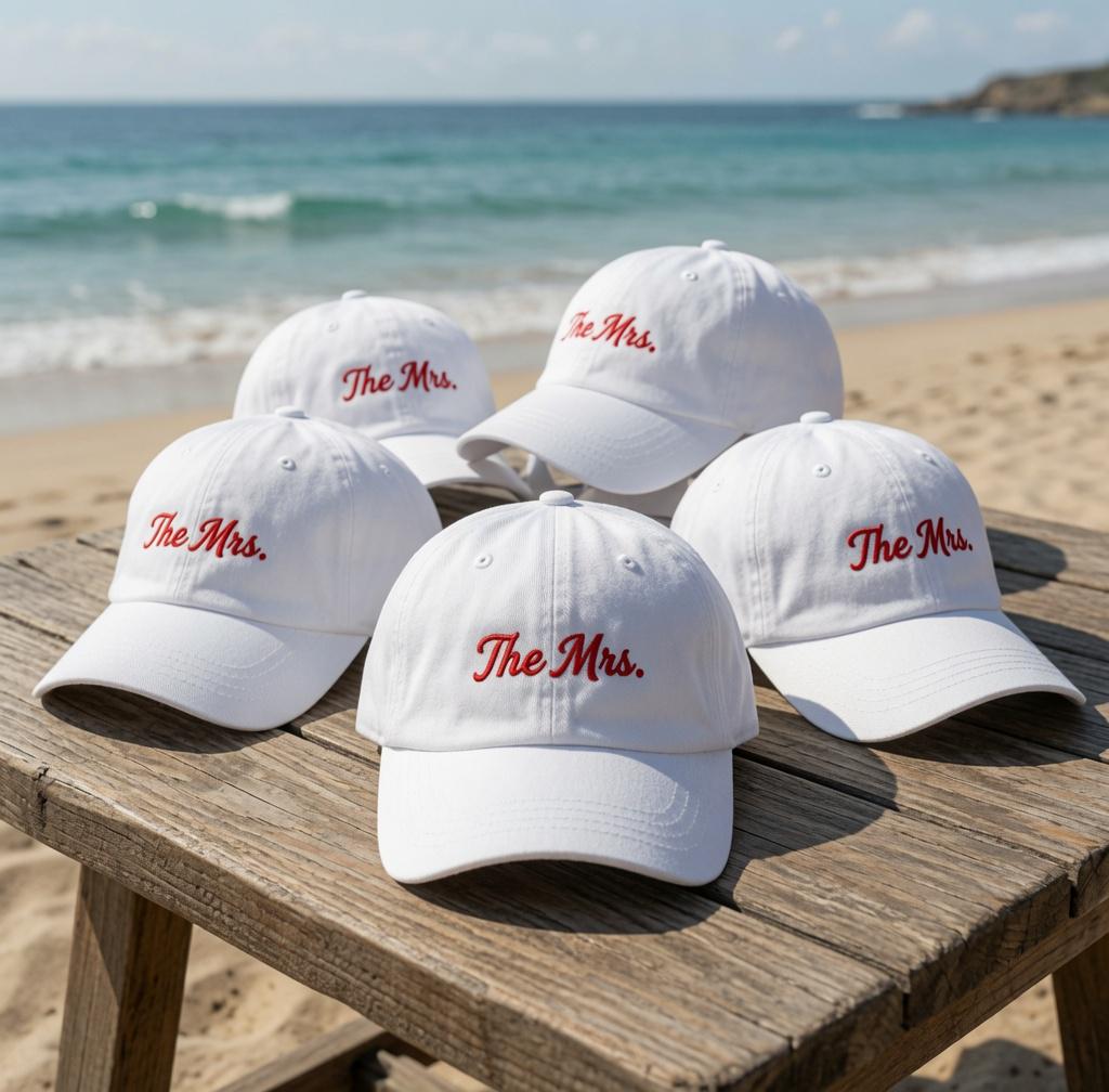 Custom The Mrs Embroidered Baseball Cap - Personalized New Bride Honeymoon Wedding Gift Cotton Dad Hat