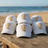 Custom Sun Embroidered Hat | Retro Sunshine Baseball Cap | White Summer Beach Hat | Sunshine State Of Mind Cap | Personalized Gift For Her