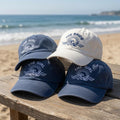Custom Beach Embroidered Hat | Personalized The Bride Cap | Nautical Bachelorette Party Decor | Custom Wave Anchor Baseball Dad Hat