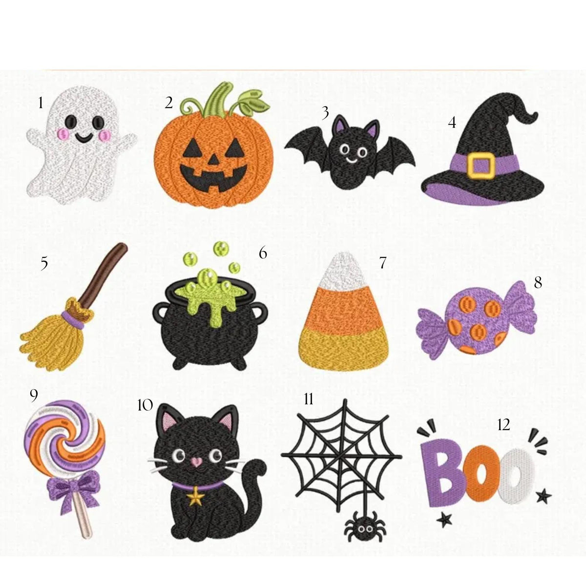 Ghost Bat Pumpkin Embroidered Hat, Matching Halloween Baseball Caps, Spooky Fall Gift