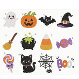 Ghost Bat Pumpkin Embroidered Hat, Matching Halloween Baseball Caps, Spooky Fall Gift