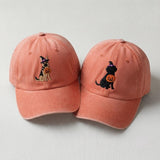 Custom Halloween Dog Embroidered Hat, Personalized Pet Name Spooky Baseball Cap