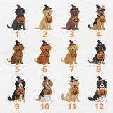 Custom Halloween Dog Embroidered Hat, Personalized Pet Name Spooky Baseball Cap
