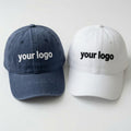 Personalized Text Embroidered Hat, Custom Logo Vintage Baseball Cap, Washed Cotton Gift