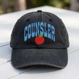 Custom Teacher Hat, Personalized Apple Staff Cap, School Staff Gift, Teacher Cap, Counselor Gift,Back to School Teacher,Teacher Appreciation