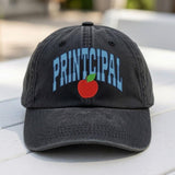 Custom Teacher Hat, Personalized Apple Staff Cap, School Staff Gift, Teacher Cap, Counselor Gift,Back to School Teacher,Teacher Appreciation