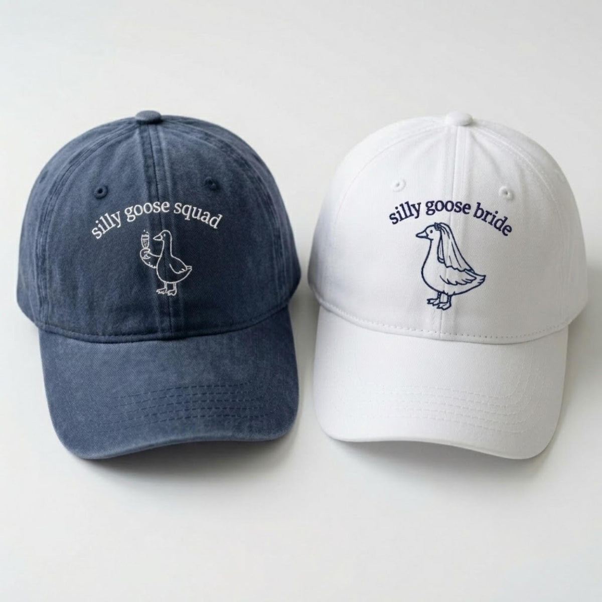 Goose Embroidered Bachelorette Hat, Custom Bridal Party Baseball Cap, Matching Girls Trip Gift