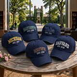 Custom College Name Embroidered Hat, Personalized Varsity University Baseball Cap, Alumni Gift