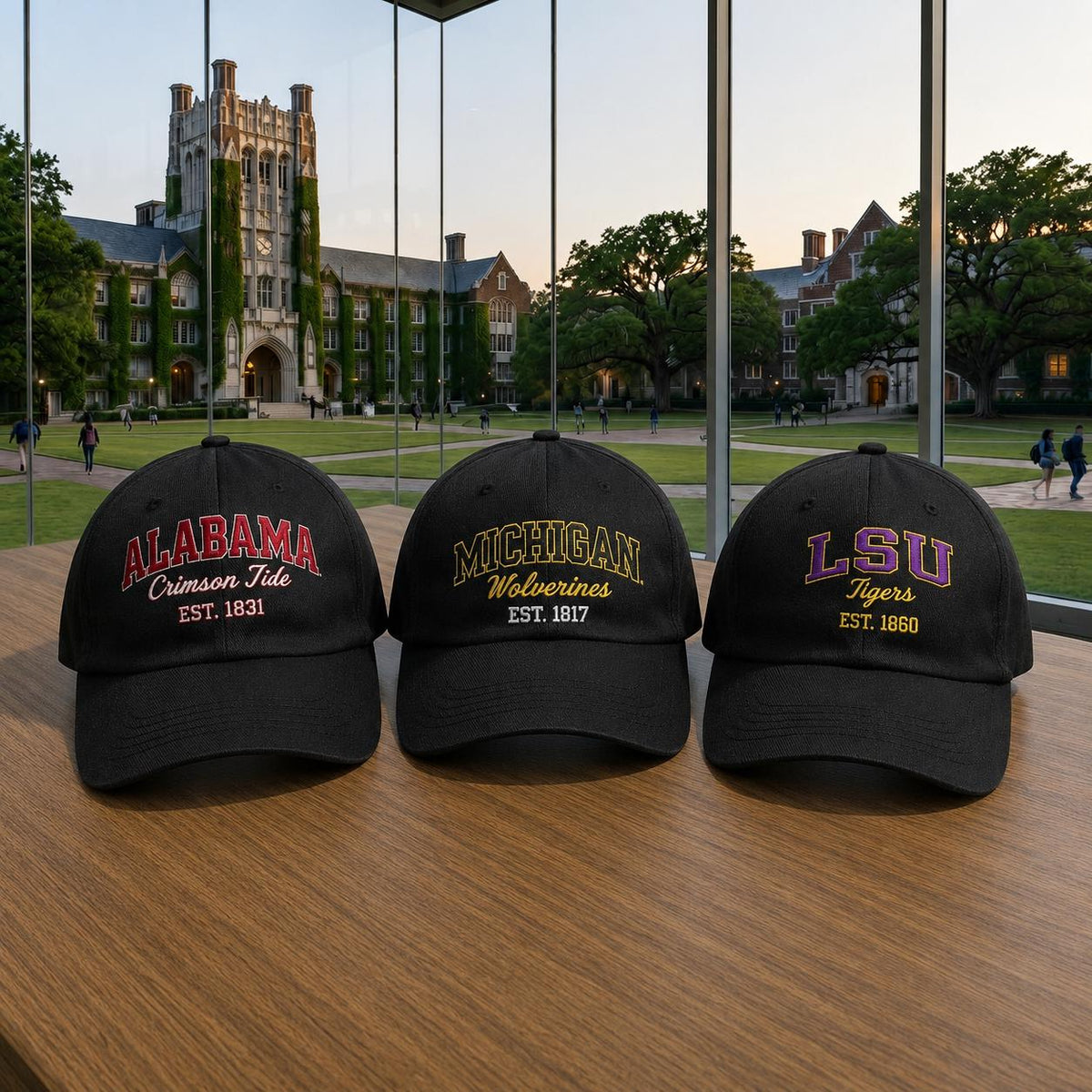 Custom University Name Embroidered Hat, Vintage College Baseball Cap, Alumni Gift