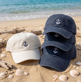 Custom Anchor Nautical Embroidered Baseball Cap - Boat Life Sailing Yacht Vacation Cotton Dad Hat