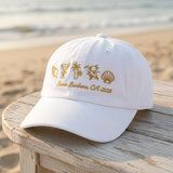 Custom Beach Vacation Hat Personalized Group Trip Baseball Cap Gold Embroidered Dad Hat Coastal Family Trip Gifts Custom Bachelorette Hats