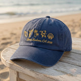 Custom Beach Vacation Hat Personalized Group Trip Baseball Cap Gold Embroidered Dad Hat Coastal Family Trip Gifts Custom Bachelorette Hats