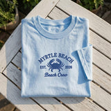 Custom Myrtle Beach Shirt, Embroidered Crab Matching Family Vacation 2026 Tee