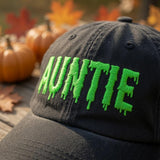 Custom Halloween Family Hat, Personalized Melting Font Cap, Custom Name Spooky Hat, Matching Halloween Group Cap, Embroidered Fall Hat
