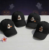 Reading Ghost Embroidered Hat, Halloween Book Lover Baseball Cap, Spooky Reader Gift