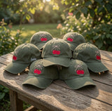 Custom Cherry Hat, Personalized Name Cap, Embroidered Cherry Dad Hat, Cute Fruit Hat, Custom Side Name Cap, Cherry Gift For Her